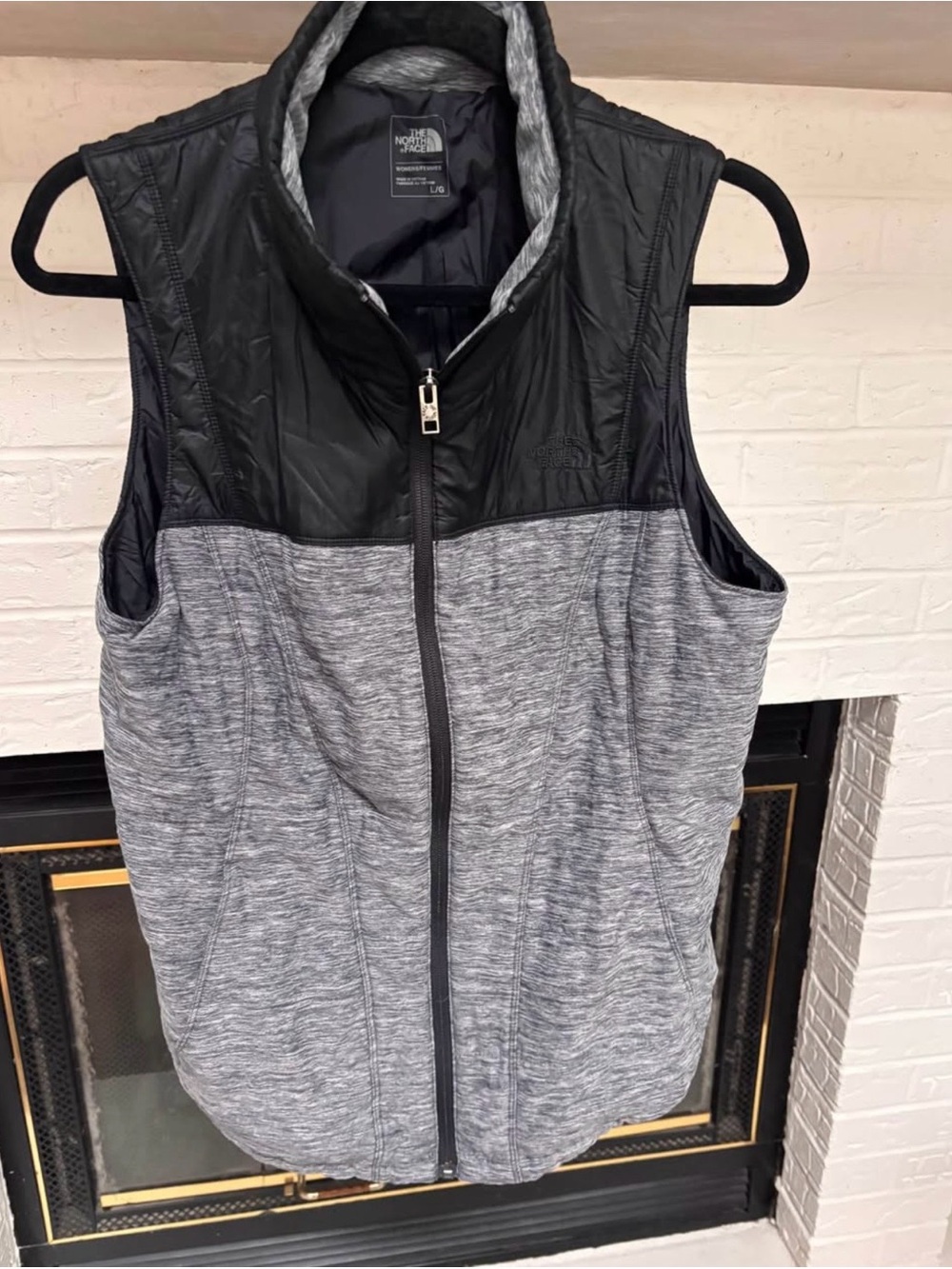 The North Face Women’s Black & Grey Quilted Yoke Vest